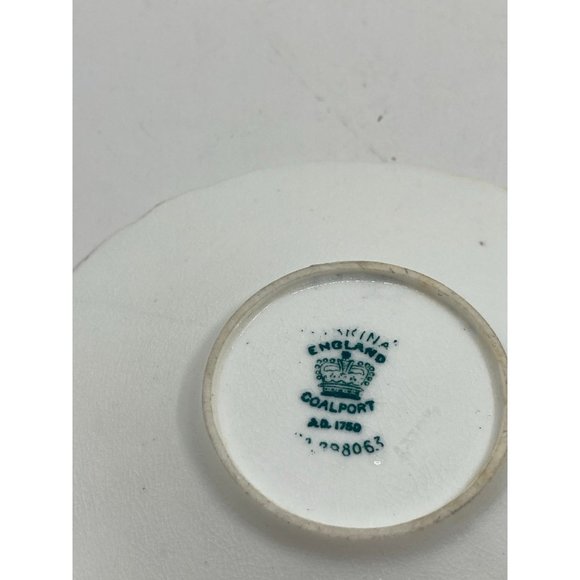 Sabrina Coalport England R298063 Blue Floral Design Bat Wing Handle Teacup Vtg - Picture 7 of 10